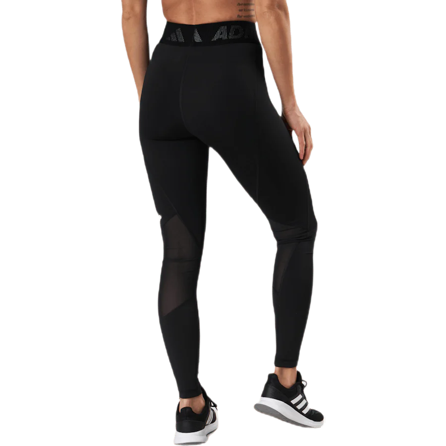 Techfit Long Branded Elastic Tight Black / White - Image 3