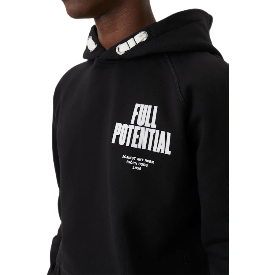 Jr Borg Sport Hoodie Black - Image 3