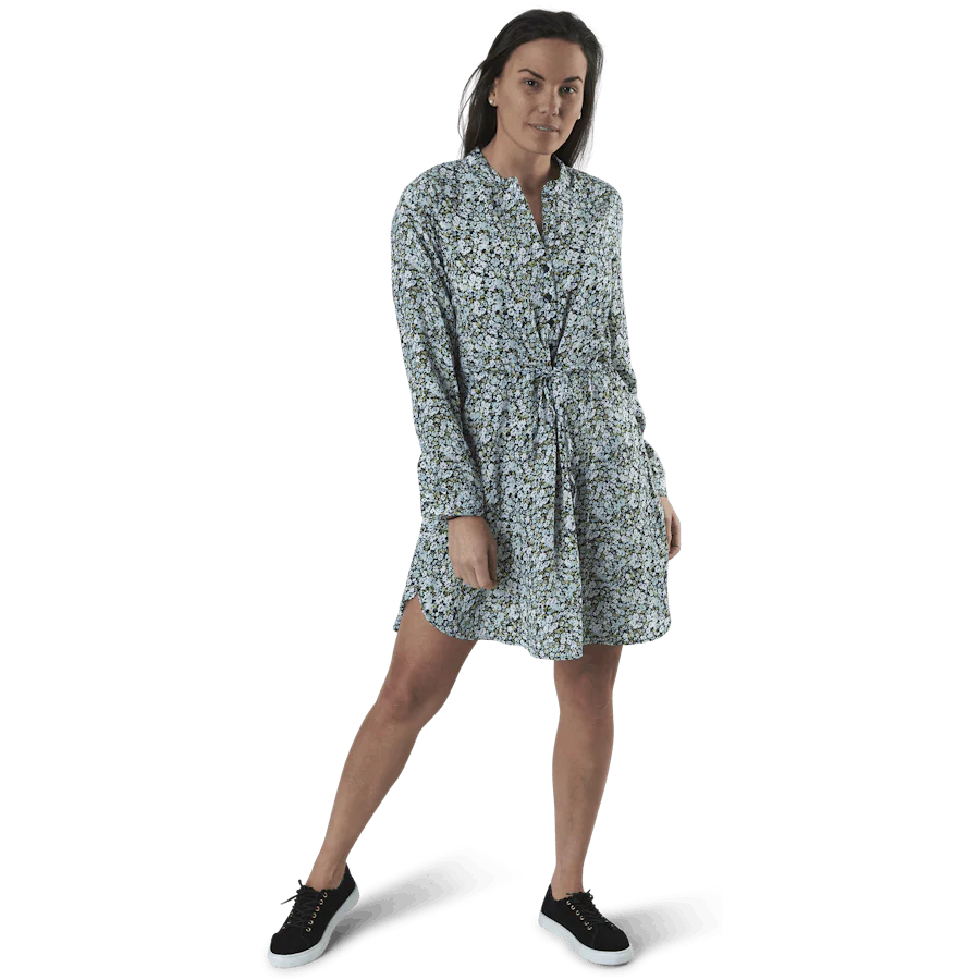 Cory L/S V-Neck Tunic Wvn Blue