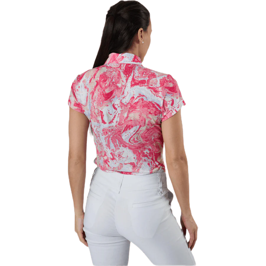 Adelina Cap S Polo Shirt Red - Image 3
