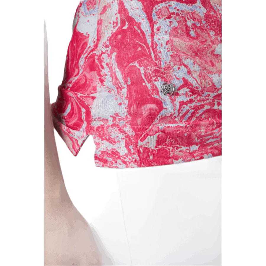 Adelina Cap S Polo Shirt Red - Image 5