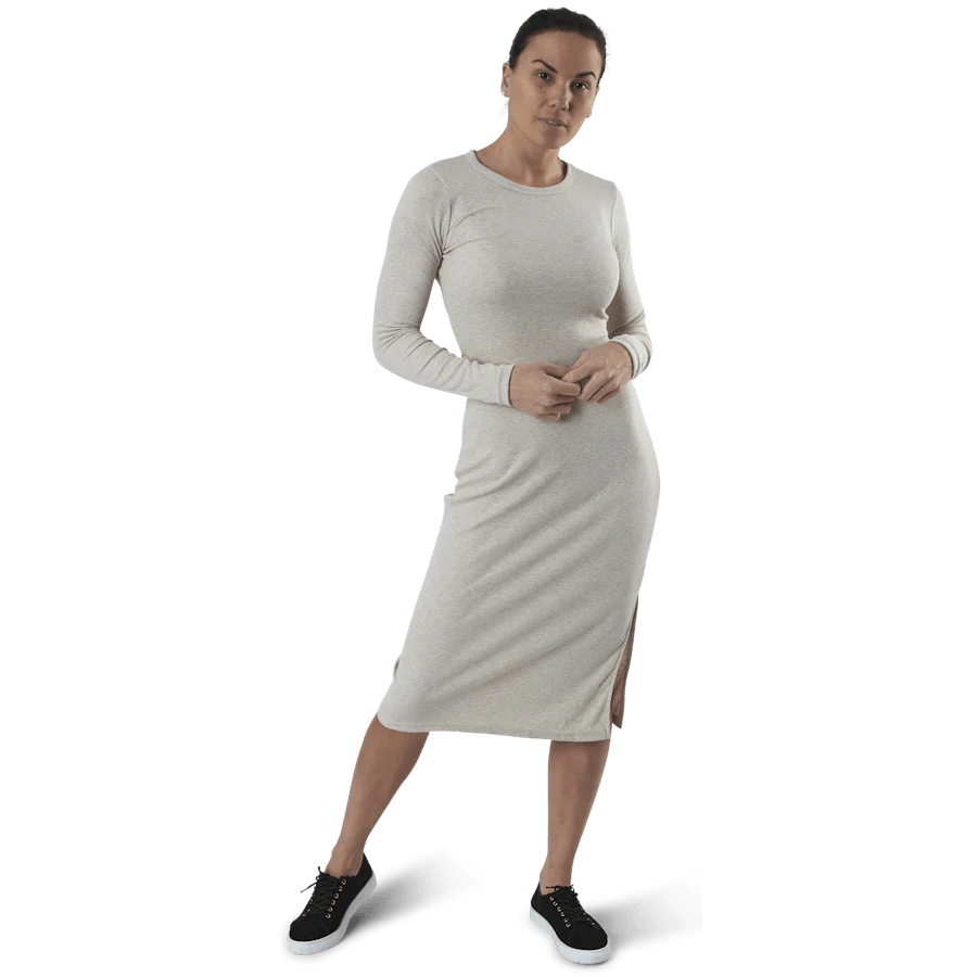 Quinn Rib Dress Beige