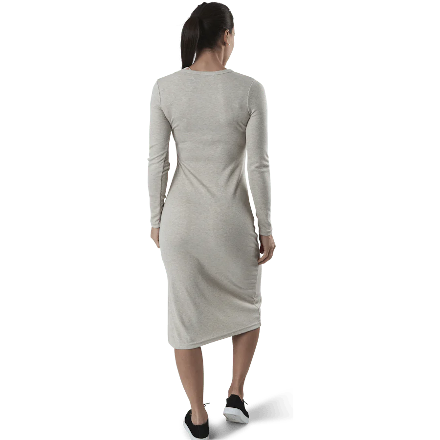 Quinn Rib Dress Beige - Image 3