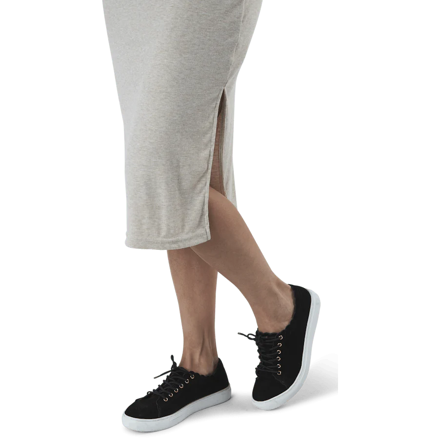 Quinn Rib Dress Beige - Image 4