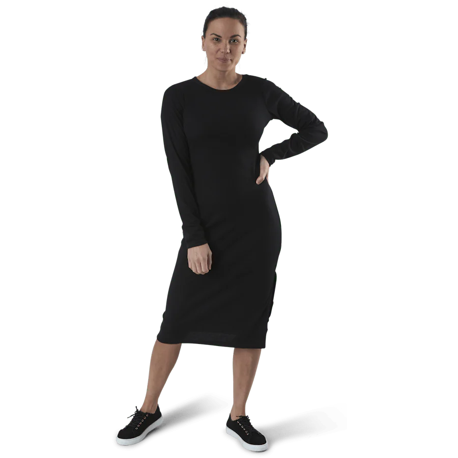 Quinn Rib Dress Black