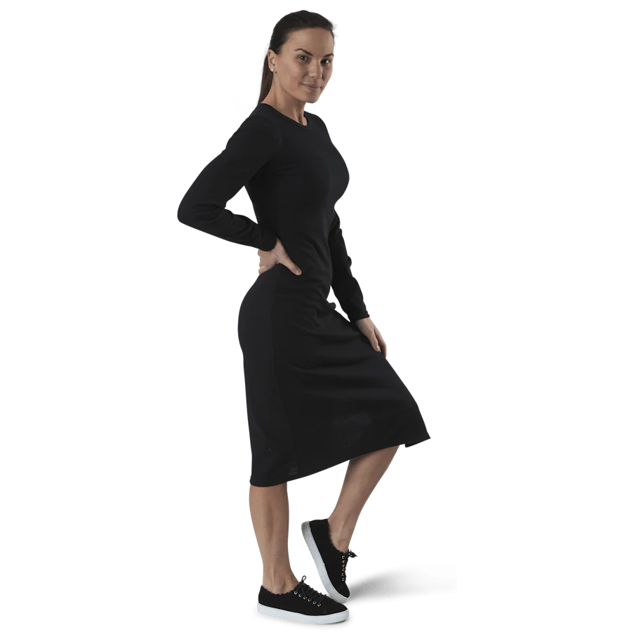 Quinn Rib Dress Black - Image 2