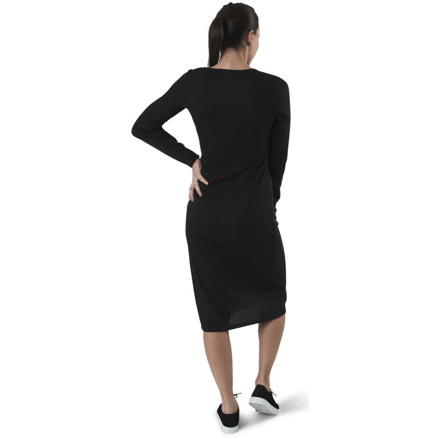 Quinn Rib Dress Black - Image 3