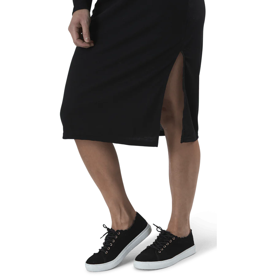Quinn Rib Dress Black - Image 4