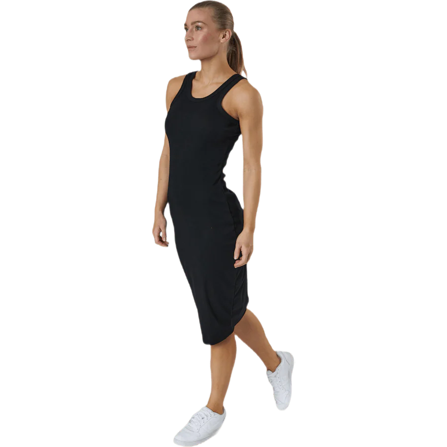 Hazel Rib Tank Dress Black - Image 2