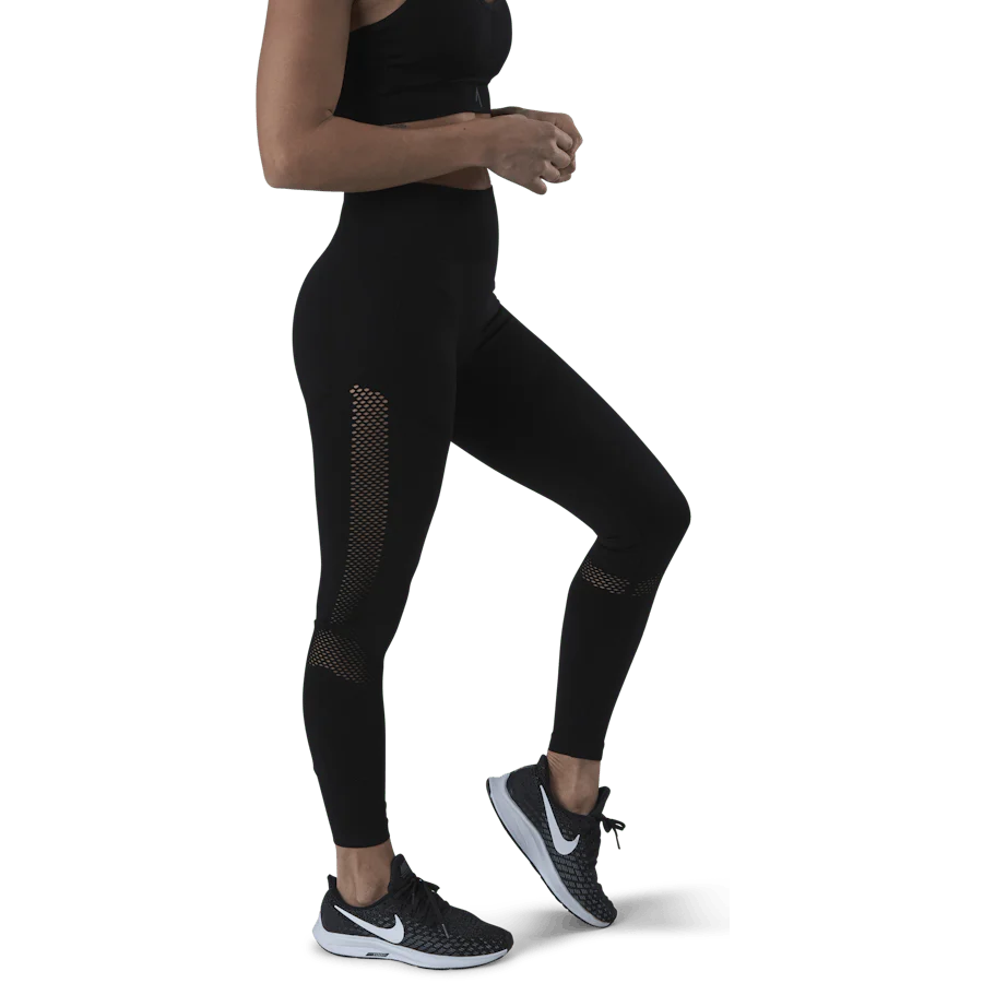 Fitness Mesh Knit Tights Black - Image 2