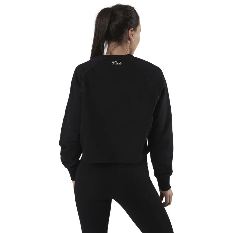 Jamina Cropped Crew Sweat Black - Image 3