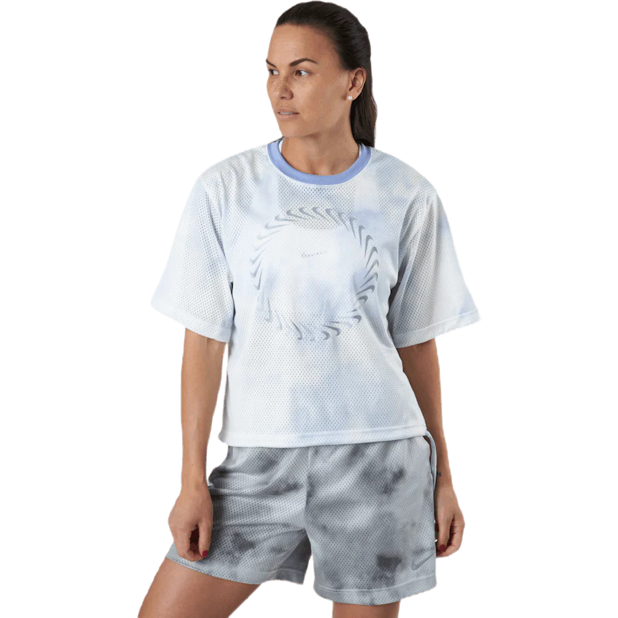 Nsw Icn Clsh Ss Top Mesh Aop White