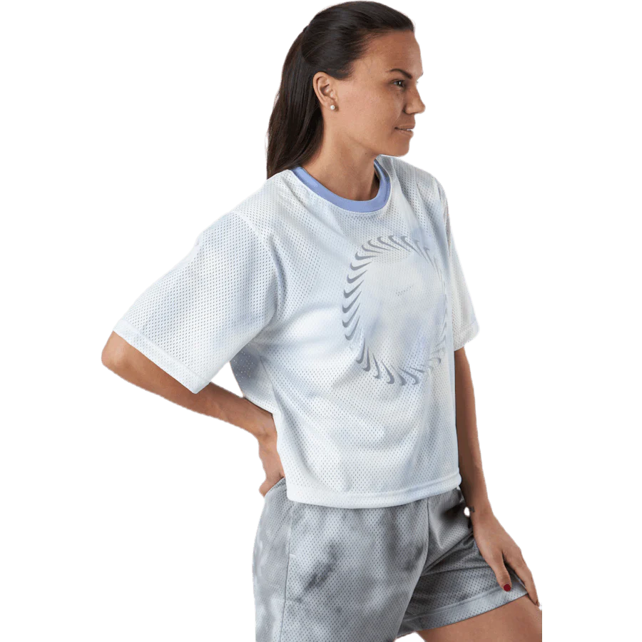Nsw Icn Clsh Ss Top Mesh Aop White - Image 2