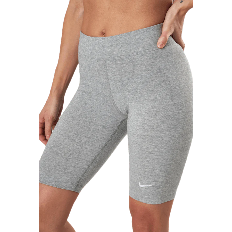 Sportswear Essential Women's Mid-Rise Bike Shorts DK GREY HEATHER/WHITE - Image 4
