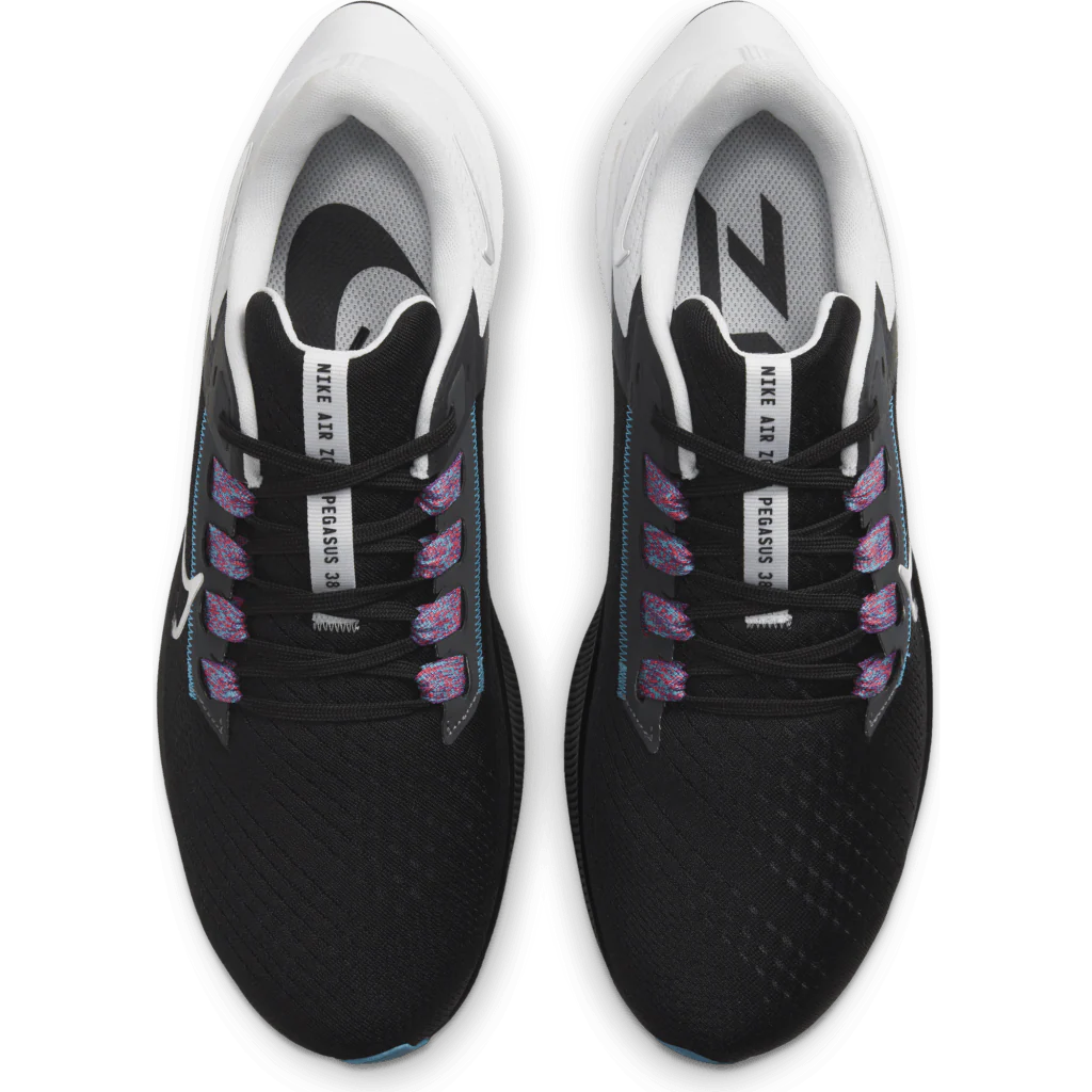 Air Zoom Pegasus 38 Mens Black/Silver - Image 5