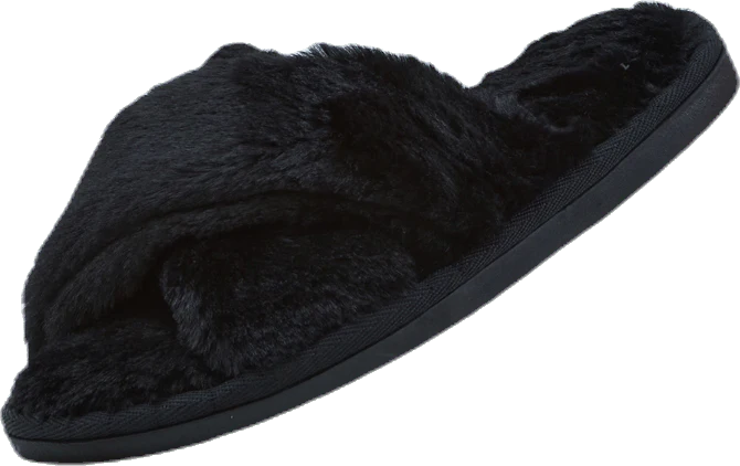 Alie Fluffy Slippers Black - Image 6