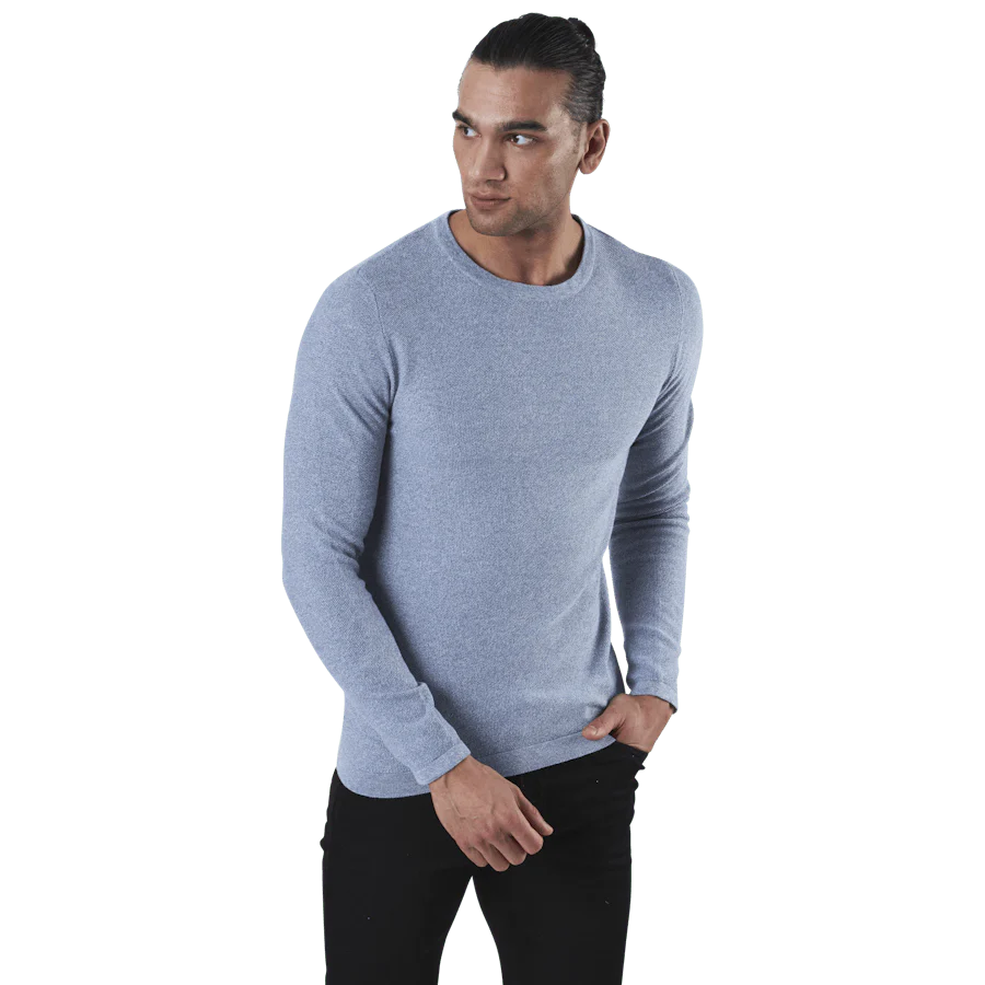 Rob Knit Crew Neck Blue