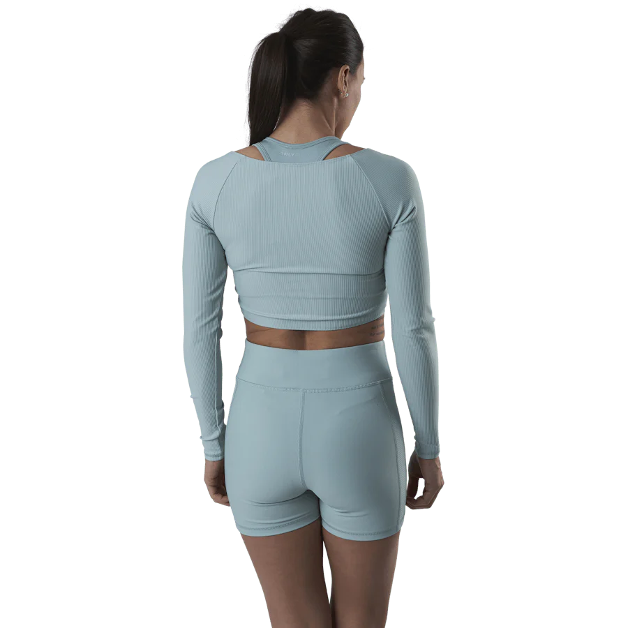 Jana Ls Train Crop Top Grey - Image 3