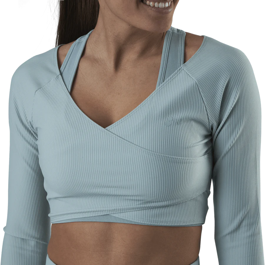 Jana Ls Train Crop Top Grey - Image 4