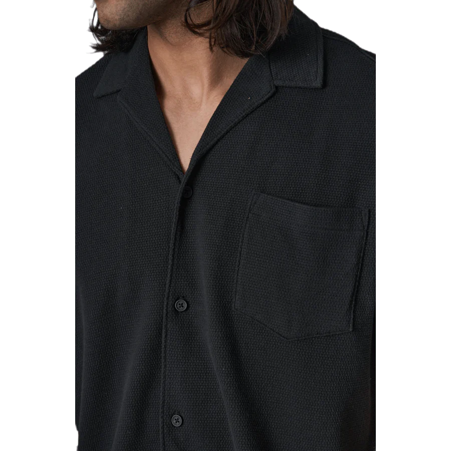 Findus Resort Shirt Ss One Pocket Black - Image 4