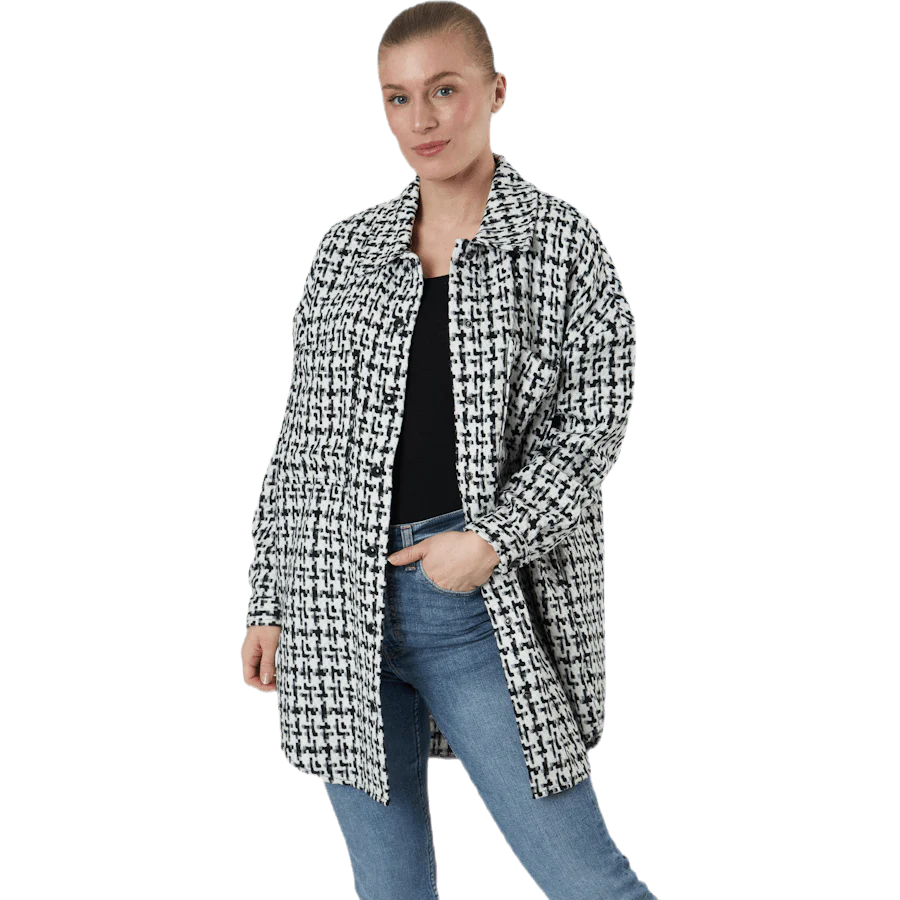 Sally Boucle Shacket Cc Otw White