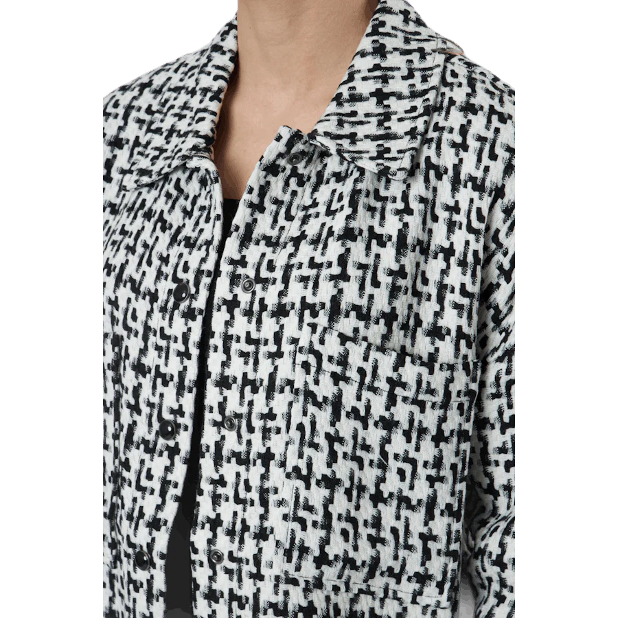 Sally Boucle Shacket Cc Otw White - Image 4
