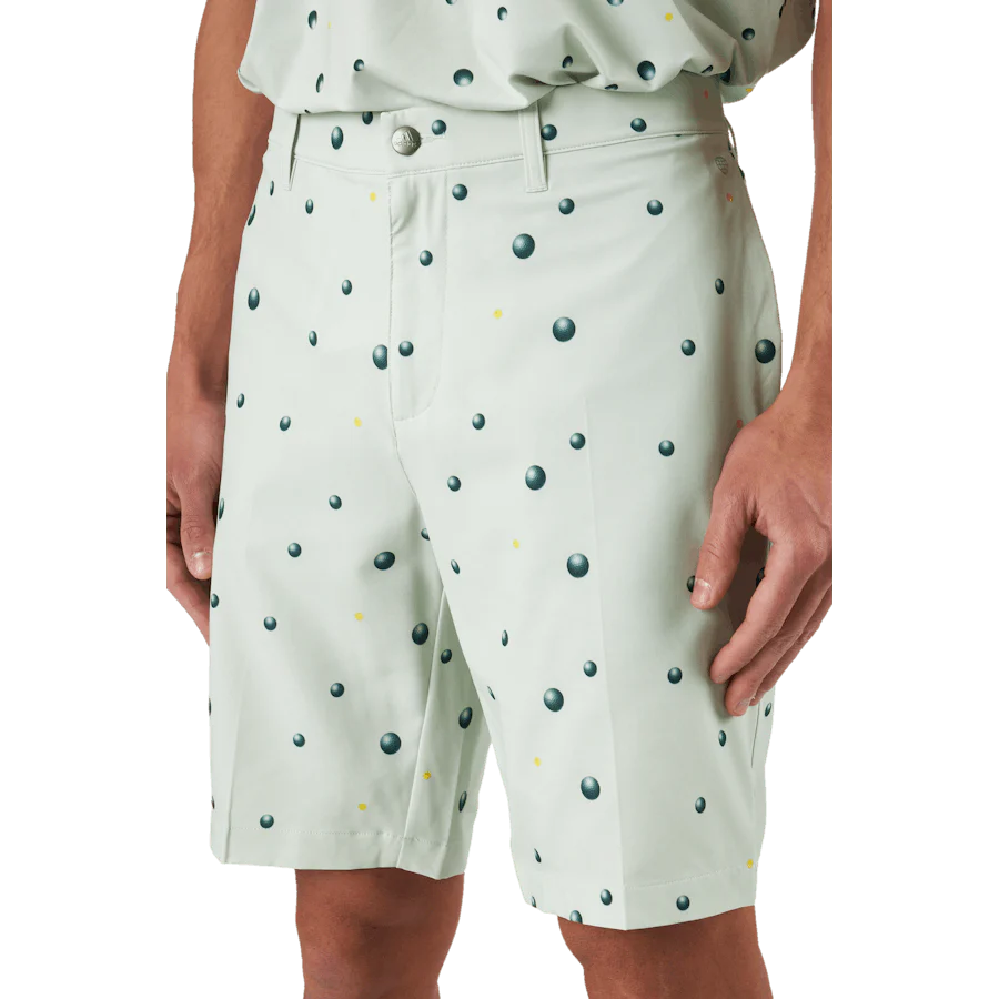 Ultimate365 Allover Print 9-Inch Golf Shorts Linen Green / Shadow Green / Impact Yellow - Image 4