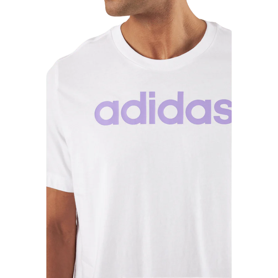 Essentials Single Jersey Linear Embroidered Logo T-Shirt White - Image 3