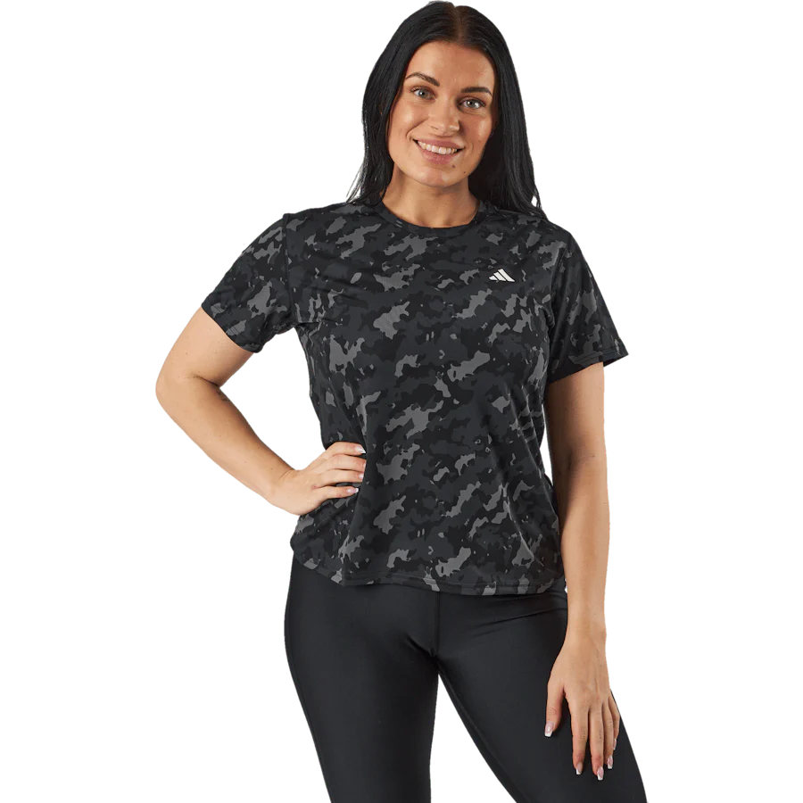 Own the Run Camo Running T-Shirt Black
