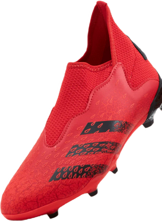 Predator Freak.3 Laceless Firm Ground Boots Red / Core Black / Solar Red - Image 6