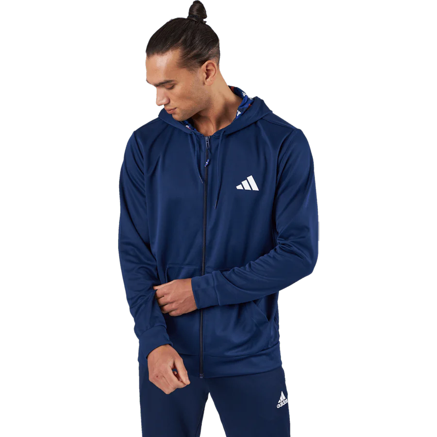 Train Essentials Seasonal Training Full-Zip Jacket Dark Blue - Image 2