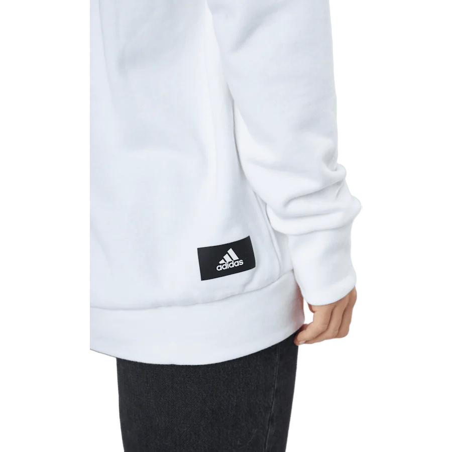 Adidas Sportswear Three Bar Sweatshirt White - Image 5