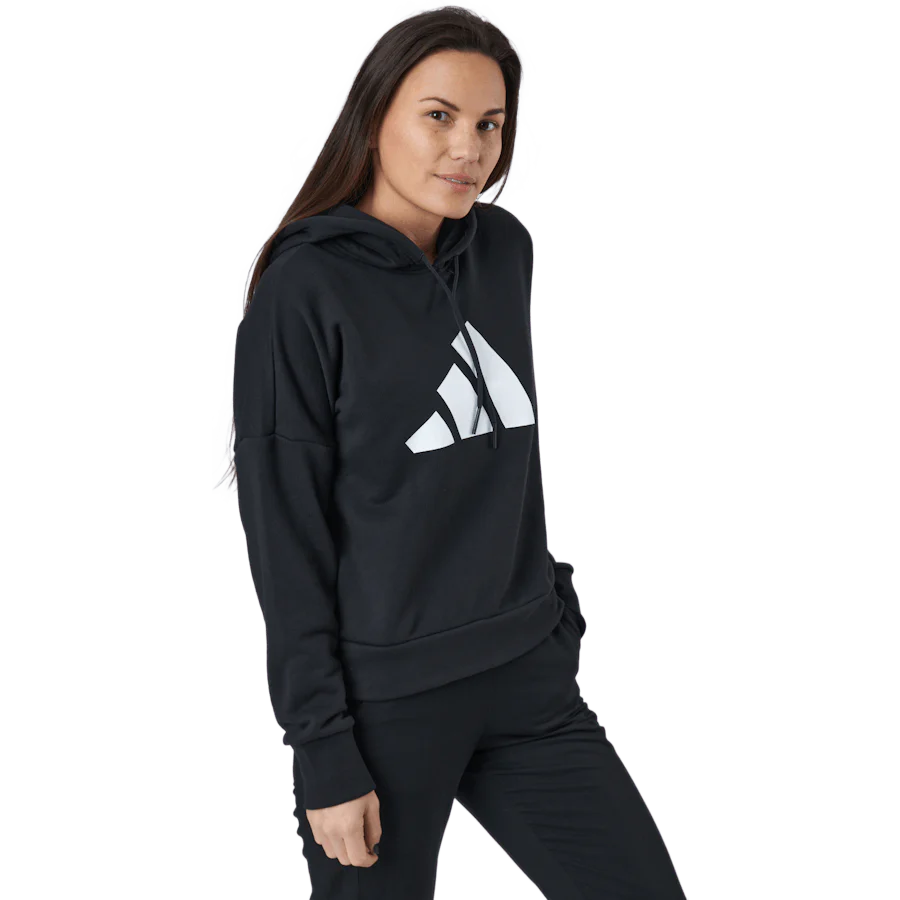 Adidas Sportswear Three Bar Hoodie Black - Image 2
