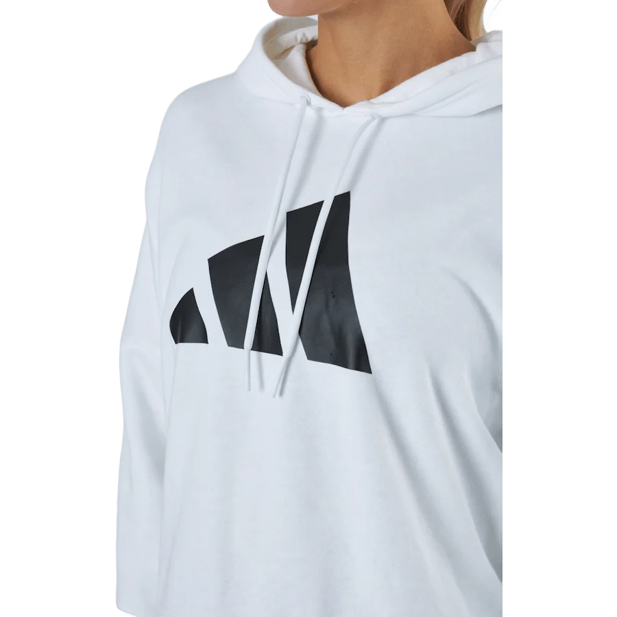 Adidas Sportswear Three Bar Hoodie White - Image 5