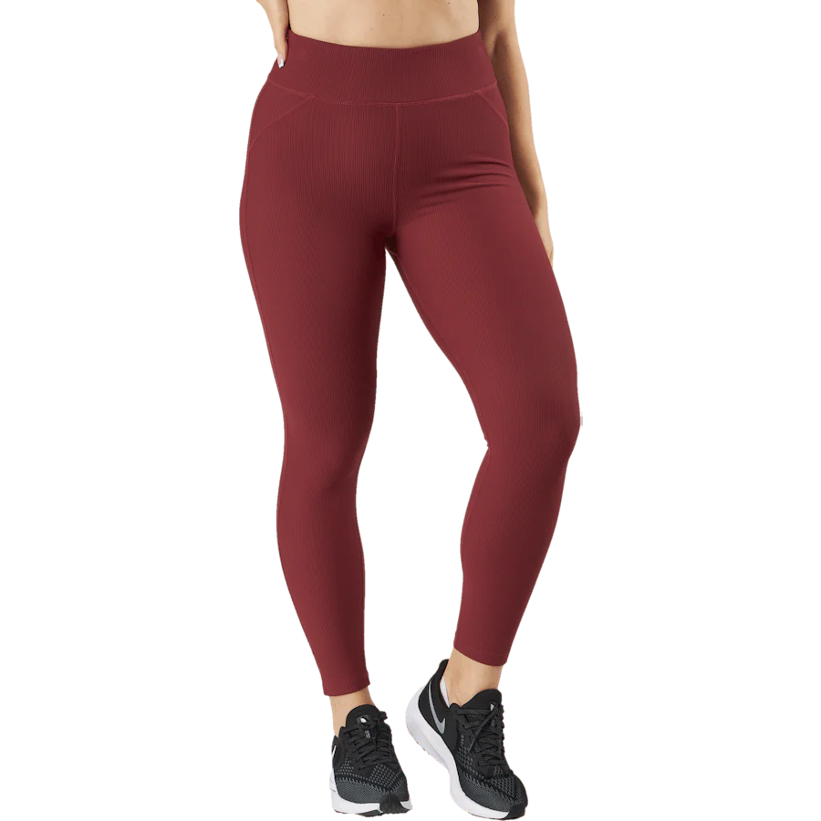 Control Rib Tights Oxblood Red - Image 2