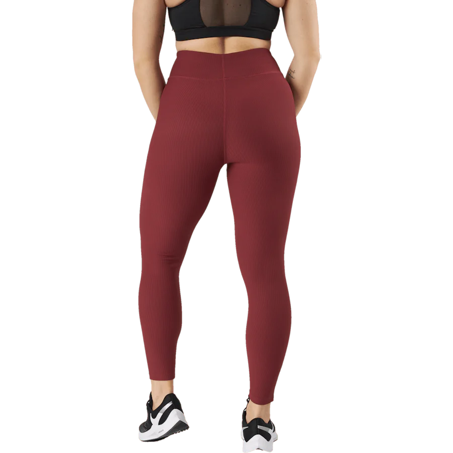Control Rib Tights Oxblood Red - Image 3