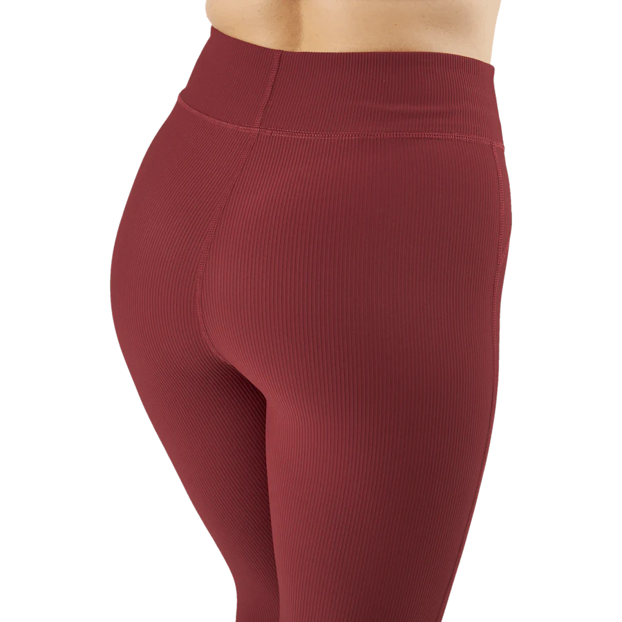Control Rib Tights Oxblood Red - Image 5
