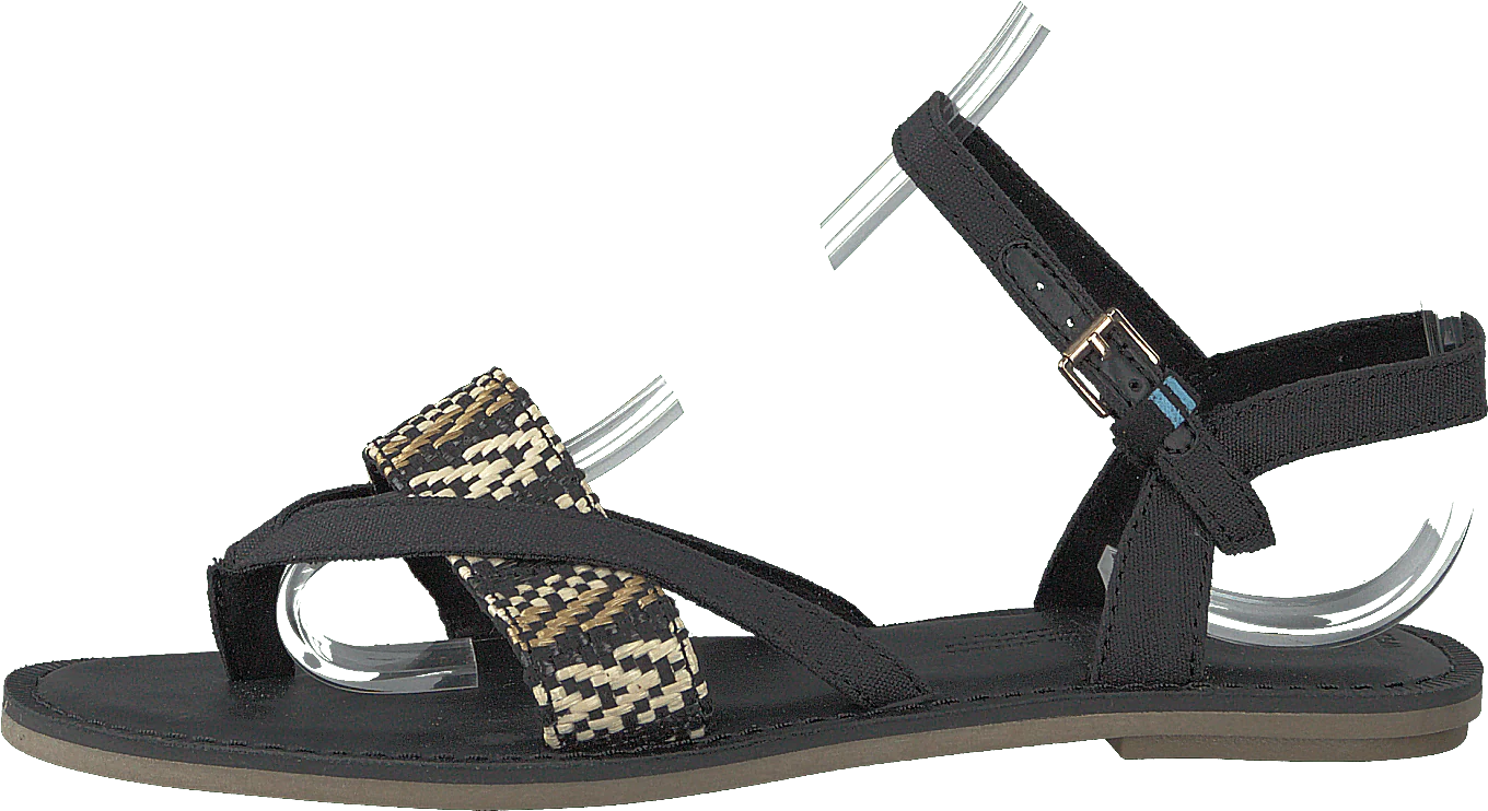Black Canvas Geometric Woven Black