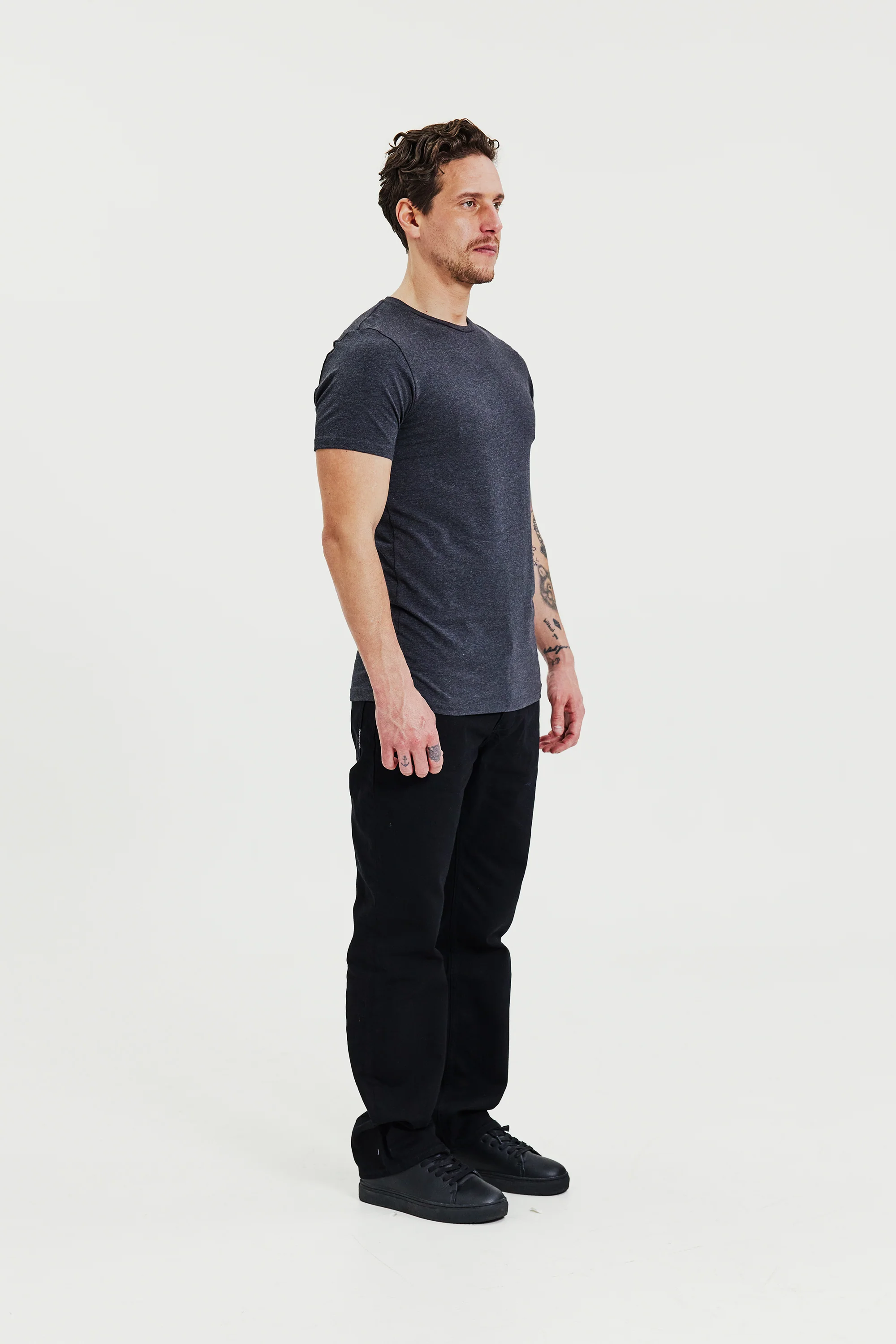 Crew-neck 2-pack Dark Grey Melange - Image 3