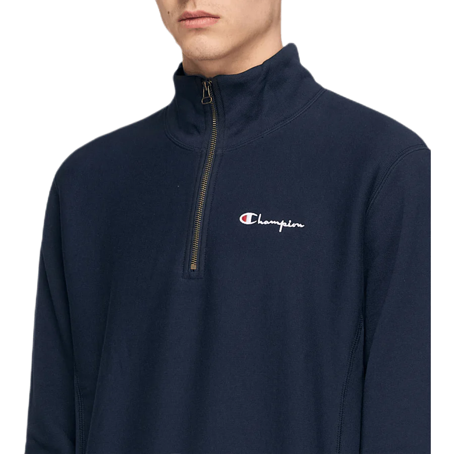 Small Script Half Zip Sweatshi Blue - Image 2
