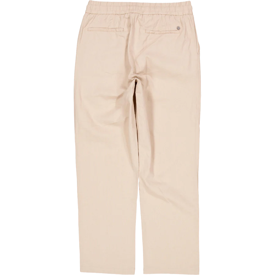 Barcelona Cotton / Linen Pants Khaki - Image 2