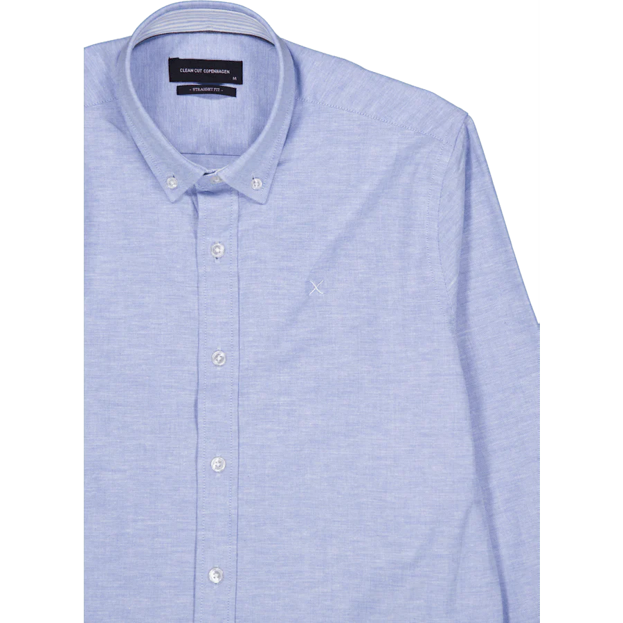 Oxford Stretch Plain L/s Light Blue - Image 3