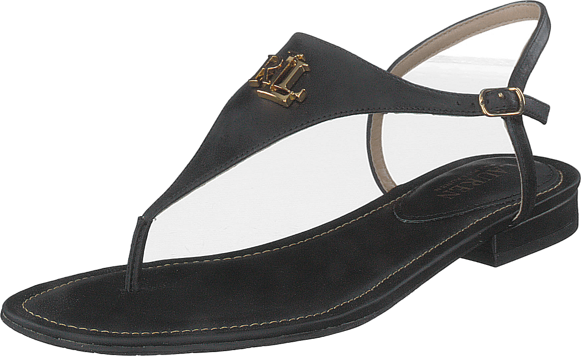 Ellington Burnished Leather Sandal Black - Image 3