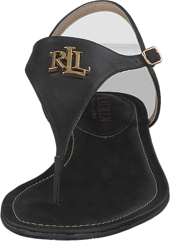 Ellington Burnished Leather Sandal Black - Image 4