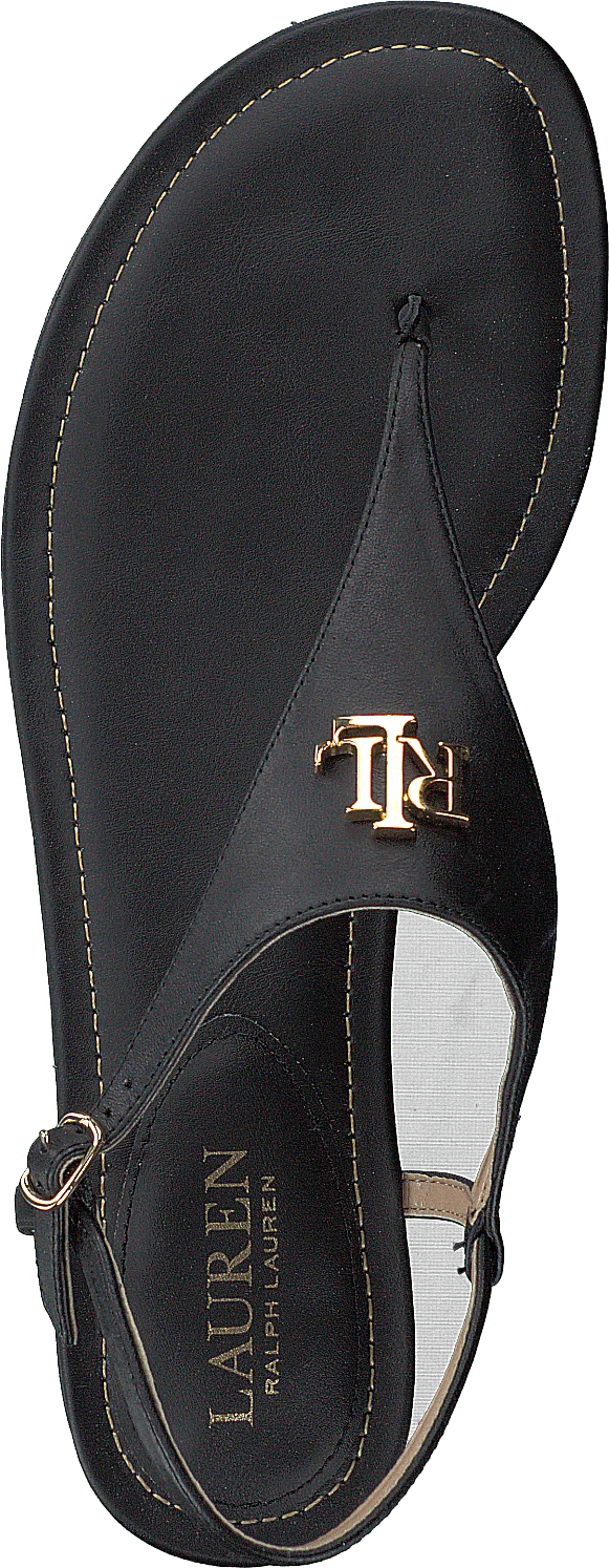 Ellington Burnished Leather Sandal Black - Image 6