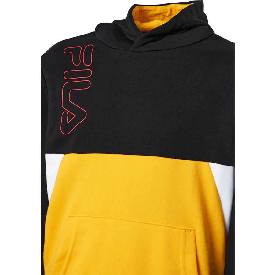 Teens Boys Lupo Blocked Hoody Black-saffron-bright White - Image 5