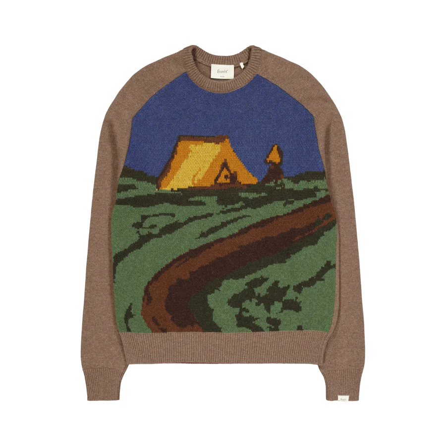 Camp Jacquard Knit Khaki