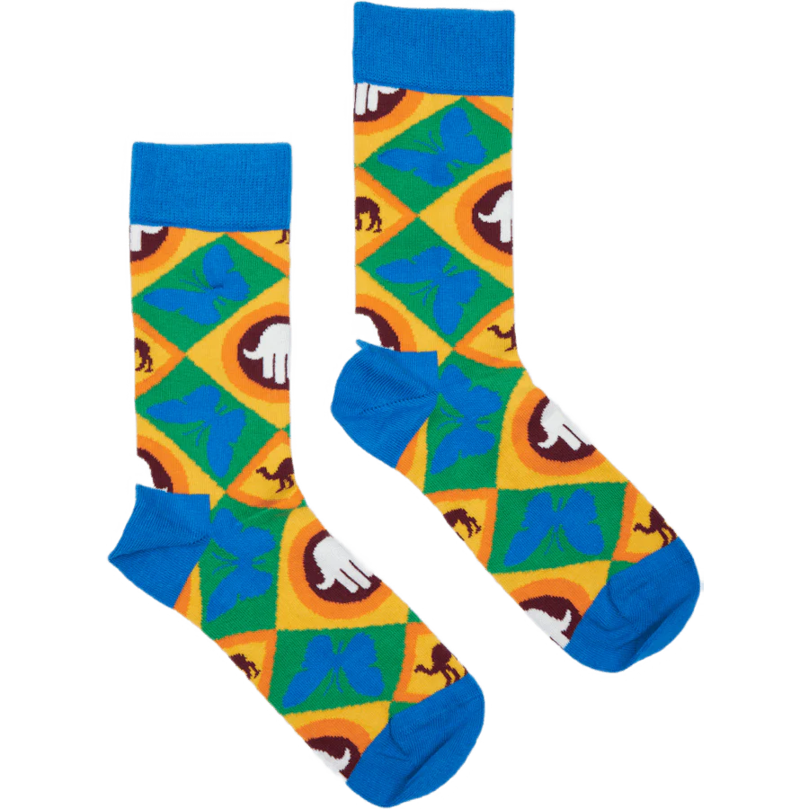 Hamsa Mosaic Sock White - Image 2