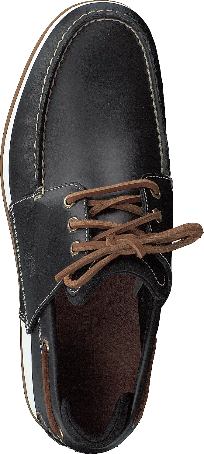 Heger's Bay 3 Eye Boat Black Full Grain - Image 6