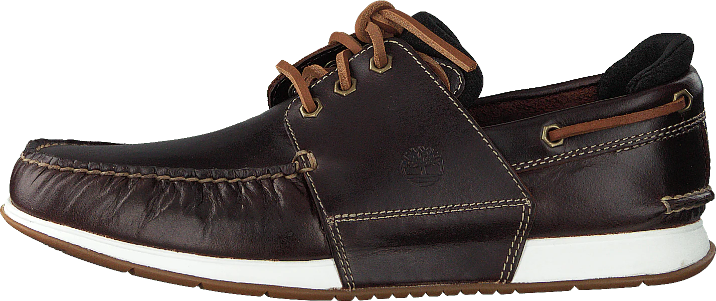 Heger's Bay 3 Eye Boat Medium Brown Full Grain
